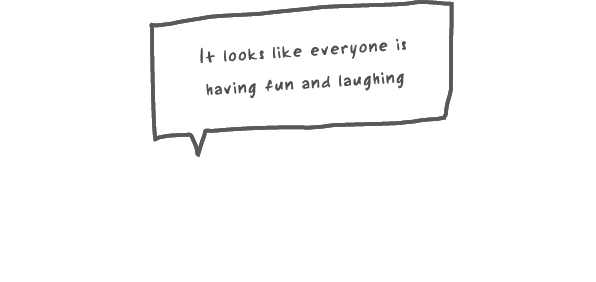 It looks like everyone is having fun and laughing みんな楽しそうで笑ってる